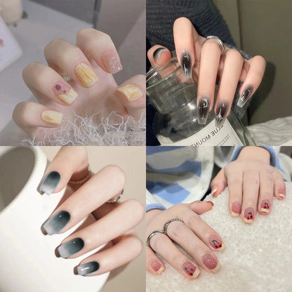 Fresh French Flower Manicure with Ice and Transparent Stars