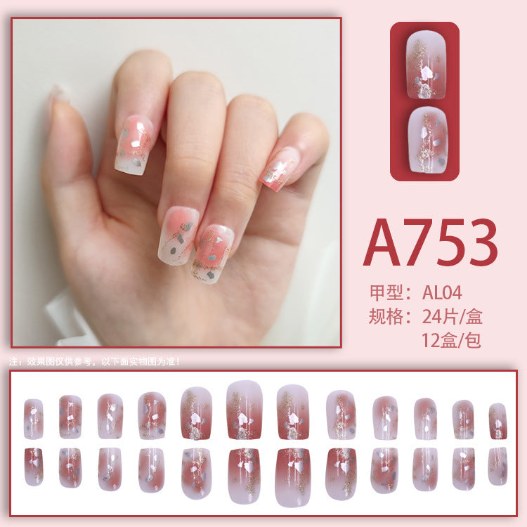 Fresh French Flower Manicure with Ice and Transparent Stars