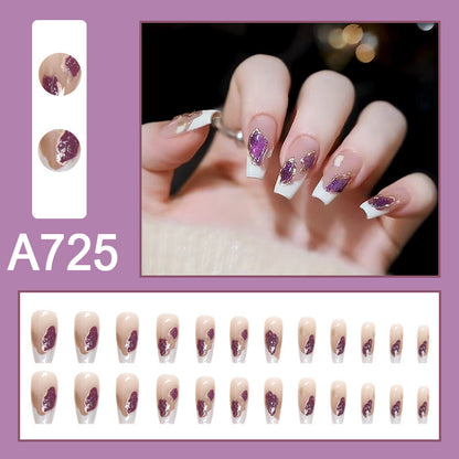 Fresh French Flower Manicure with Ice and Transparent Stars