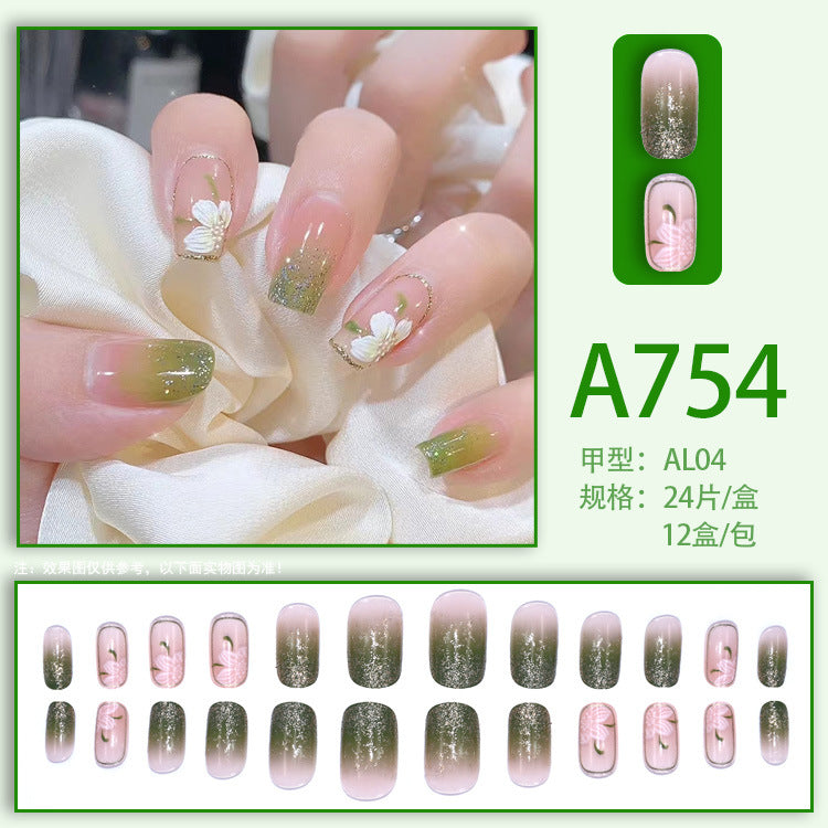 Fresh French Flower Manicure with Ice and Transparent Stars