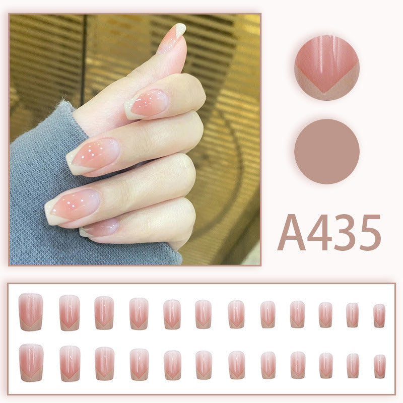 Blooming French Aurora Fake Nails: Stylish & Wearable